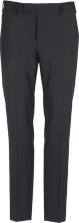 Pantaloni Torino Dark Grey Wool Straight-Leg Pants