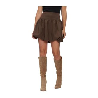 Notre-V Nv-Indie Mini Rok - Dames - Rokken - Bruin - Maat: M