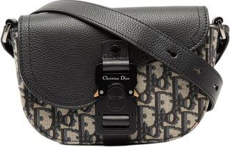Dior Pre-owned Dior Mini Oblique Canvas Saddle Buckle Messenger Bag Ladies VSWF7FARLTNRCQKC