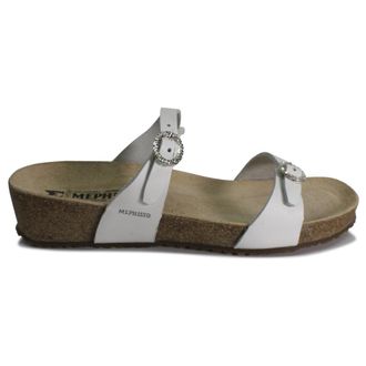 Mephisto Mephisto Idelya Leather Womens Hook and Loop Sandals - White - Size:UK 6.5