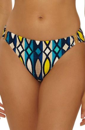 Trina Turk Paros Belted Hipster Bikini Bottoms in Multi at Nordstrom, Size 14