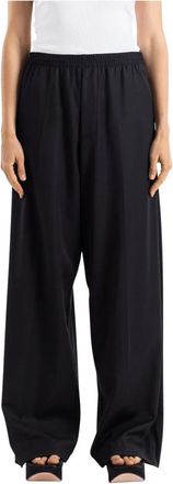 Balenciaga Wide Trousers, female, Black, Size: M Wide Tailored Trousers