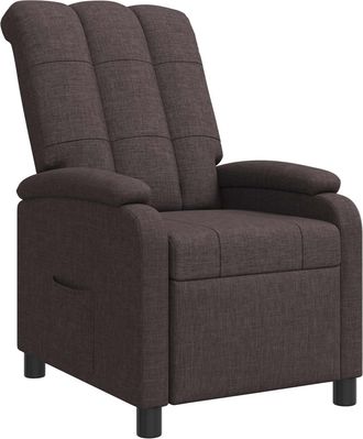 vidaXL Recliner Marr&oacute;n Oscuro Tela Vidaxl