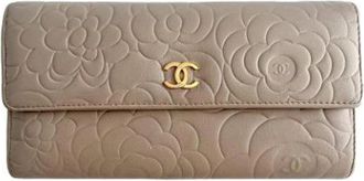 Chanel Pre-owned Wallets, female, Gray, Size: ONE SIZE Pre-owned Leather Wallet