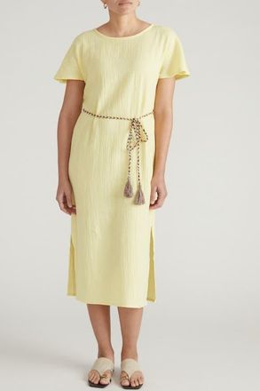 Universal Standard Landsbury Cotton Gauze Dress in Champagne at Nordstrom, Size Xxx-Large