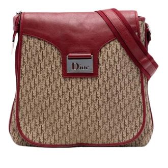 Dior Pre-owned Cross Body Bags, female, Beige, Size: ONE SIZE Pre-owned Vintage Canvas Crossbody Bag