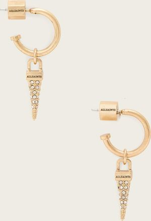 AllSaints Brass Laio Spike Earrings, Size: One Size