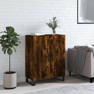 vidaXL Vidaxl - Aparador De Madera De Ingenier&iacute;a Roble Ahumado 69,5x34x90 Cm