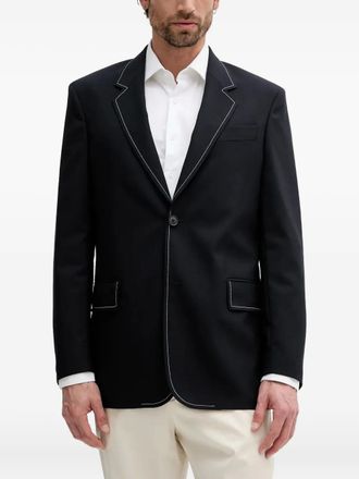 BOSS Blazer met enkele rij knopen - Zwart