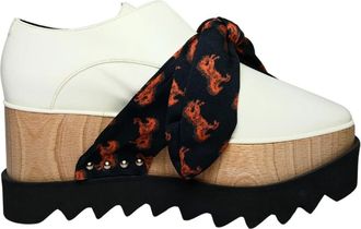 Stella McCartney Stella McCartney, Wedges, female, White, Size: 5 1/2 US scarpe con tacco Pelle