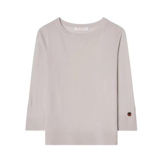 Busnel Top de lana con cuello barco Ocean - Knitwear - Mujer - Gris - XS