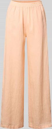 Emily van den Bergh Leinenhose mit elastischem Bund und Eingrifftaschen in Apricot, Gr&ouml;&szlig;e 36