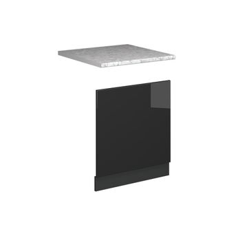 Vicco Panel Frontal Fame-line, Antracita Alto Brillo, 60 Cm, Et M&aacute;rmol, Vicco