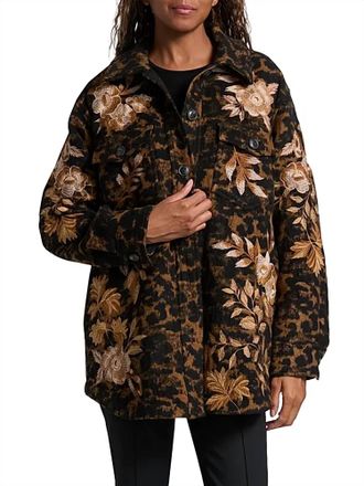 Johnny Was Oversized Shirt Jacket In Floron Jacquard