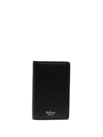 Mulberry logo-stamp leather card holder - Black