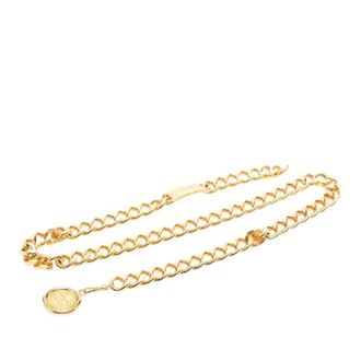 Chanel Pre-owned Belts, female, Yellow, Size: ONE SIZE Pre-owned Medallion Chain-Link Belt