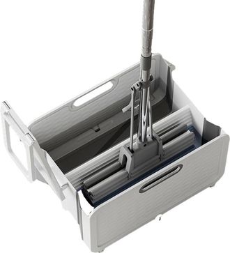 OEM Cubo De Fregona Plegable Con Ruedas, Herramienta Blanca De Doble Barril