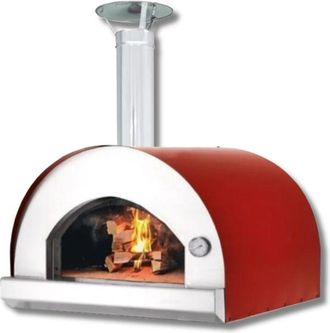 No Brand No Brand - Forno a legna per pizza da esterno a cottura diretta in acciaio