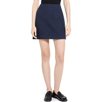 Theory Tweed Miniskirt in Nocturne Navy at Nordstrom Rack, Size 2