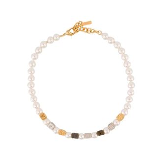 Moschino Choker necklace with pearls - female - Moschino - Necklaces - White - ONE SIZE - Accessories