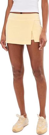 Free People Movement Hot Shot Mini Skort Womens Skort Sunlit Yellow : MD (Womens 8-10), Cotton/Spandex