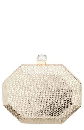 Nina Octagonal Minaudi&egrave;re Frame Clutch in Gold at Nordstrom