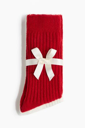 H&M 2er-Pack Socken aus Wollmix - Red