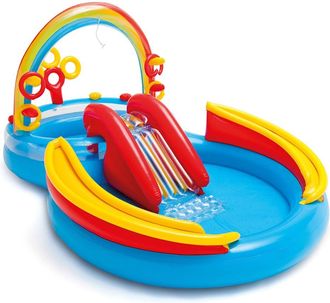 Intex Piscina Inflable Rainbow Ring Play Center 297x193 X135cm 57453np