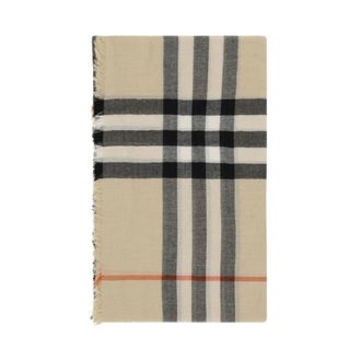 Burberry Winter Scarves, male, Beige, Size: ONE SIZE Check Cashmere Scarf