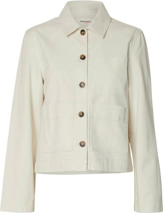 Selected Dames, Jassen, Beige, Maat: XS Denim