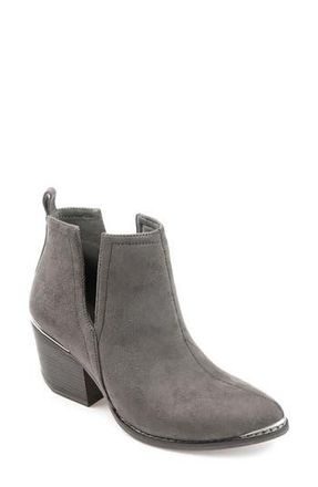 Journee Collection Issla Metal Trim Bootie in Grey at Nordstrom Rack, Size 8