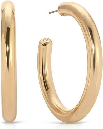 Ettika Large Thick Classic Hoop Earrings in Gold at Nordstrom