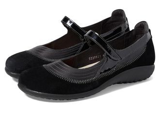 Naot Kirei Womens Maryjane Shoes Black Suede Leather Combination : EU 41 (US Womens 10) M