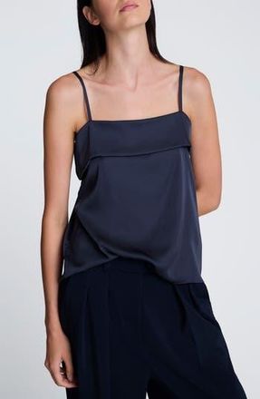 Kenneth Cole Foldover Cotton Camisole in Dark Navy at Nordstrom Rack, Size X-Small