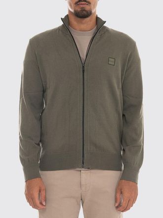 HUGO BOSS Felpa dolcevita in cotone e cashmere con chiusura a zip