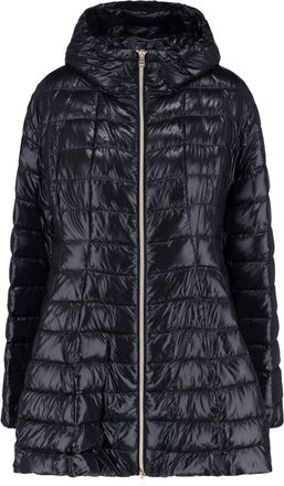 Herno Sleek Black Jacket With High Collar And Zip Closure