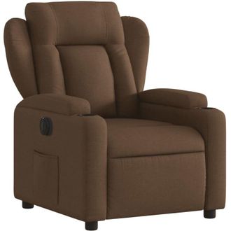 vidaXL Sill&oacute;n Reclinable El&eacute;ctrico De Tela Marr&oacute;n Vidaxl