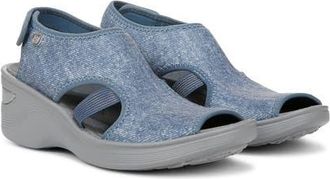 Life Stride Dream Wedge Sandal in Washed Denim at Nordstrom, Size 6.5