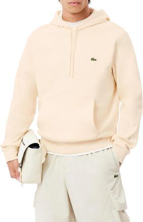 Lacoste Fleece Hoodie - Heren - Hoodies - Beige - XS - Katoen - Hoodies & sweatvesten