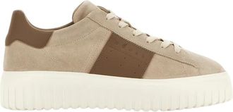 Hogan Strepen Su&egrave;de Sneakers Beige - Heren - Sneakers - Beige - 44 EU - Su&egrave;de - Schoenen