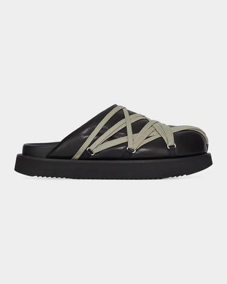 Rick Owens Men & apos;s Megalace Leather Slides
