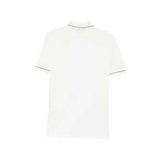 Emporio Armani Cotton Piqu&eacute; with Contrast Trim Polo Shirt - White