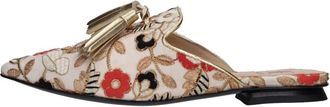 Fabi Leren en Stoffen Sabot - Dames - Slip ons - Veelkleurig - 36 EU - Leer - Schoenen