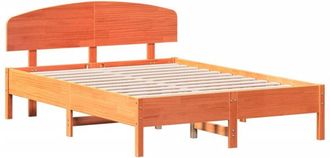 vidaXL Vidaxl - Estructura De Cama Sin Colch&oacute;n Madera Maciza Marr&oacute;n 120x190 Cm