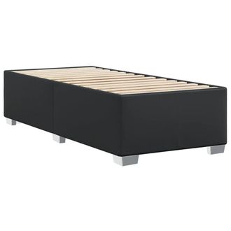 Berkfield Home Elegant Bed Frame without Mattress Black 90x190 cm Single Faux Leather