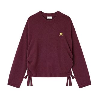 Ganni Dames, Truien, Rood, Maat: XS Zijde