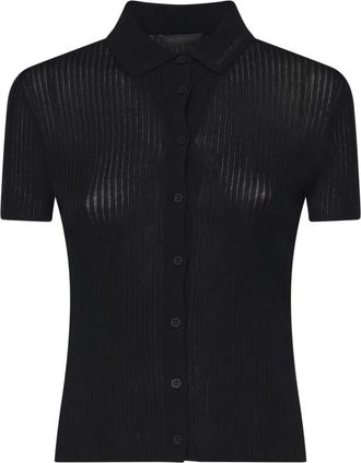 Balenciaga Tops, Dames, Zwart, S, Katoen, Shirt met korte mouwen