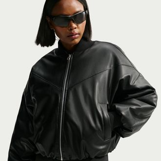 Nike Womens Nike Sportswear Therma-FIT Bomber Jacket in Black | IF5903-010