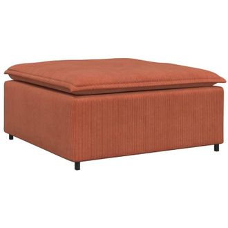 vidaXL Modulo Poggiapiedi Divano Modulare Rosso Arancione 100x100x48cm - Vidaxl