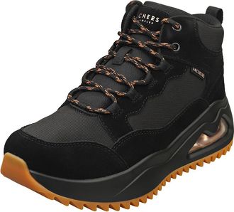 Skechers Nylon And Suede Fashion High Top Hiking Boots Black Suede/Nylon 6 (39)